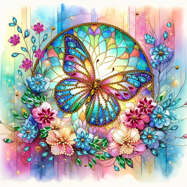 5D DIY Taladro Parcial en Forma Especial Mariposa 30x30cm