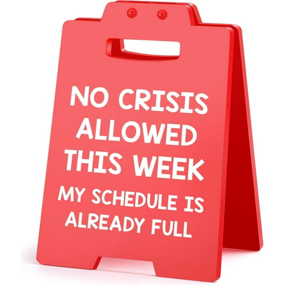 Funny Office Desk Decor Boss Sign, Bosses Day Gifts for Women Men Manager Supervisor Leader Lady Famale Male, Christmas White Elephant Gifts for Teacher Principal Coworker Cubicle Accessories Red