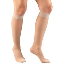 Truform Women's Stockings Knee High Sheer Dot Pattern: 15-20 mmHg L NUDE (1782ND-L)