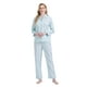 thumbnail image 1 of Conjunto de Pijama y Ropa de Descanso de Algodón para Mujer, Top de Manga Larga con Botones y Pantalones con Cintura Elástica y Cordón, Pijamas Suaves y Cómodos de Largo Completo para Mujer, Flores V, 1 of 7