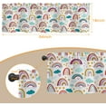 thumbnail image 2 of Curtain Valances, Cute Rainbow Clouds Semi Sheer Kitchen Windows Valances, Rod Pocket Short Window Treatment Light Filtering Decor Valances for Kitchen Living Room Bedroom Windows - 54"x18", 2 of 6