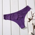 thumbnail image 2 of WTXUE Panties for Women | Thong Women Pantie Lace High Elastic Ice Silk Underpants Underwear | 1 Piece Purple XXL, 2 of 2
