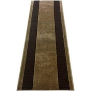 Custom Size Runner Rug Cappuccino Beige Color Greek Key Meander Design Cut to Size Rug Runner 30 Inch Wide and Pick Your Own Length By Feet