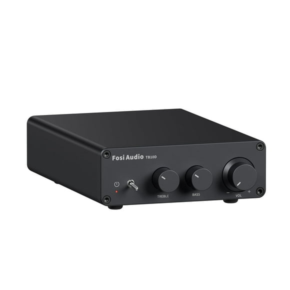 Fosi Audio TB10D 2 Channel Stereo Amplifier, Class D Mini Power Integrated Amplifiers 600W for Passive Speakers/Bass Shaker, Home Audio Component Desk