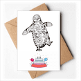 thumbnail image 1 of Cute Clumsy Penguin Animal Portrait Sketch Happy Birthday Greeting Cards Envelopes Blank, 1 of 3