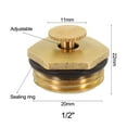 thumbnail image 3 of 1/2 Inch Brass Adjustable Sprinkler Head 360 Degree Adjustable Nozzle for Garden Irrigation Lawn Agriculture and Roof Cooling G1/2 External Thread Yellow, 3 of 9