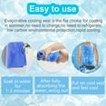 thumbnail image 4 of Cooling Vest for Women Men Cool Vest Heatstroke Prevention Body Cool Down Cold Vest for Hot Weather Evaporative (Blue), 4 of 7