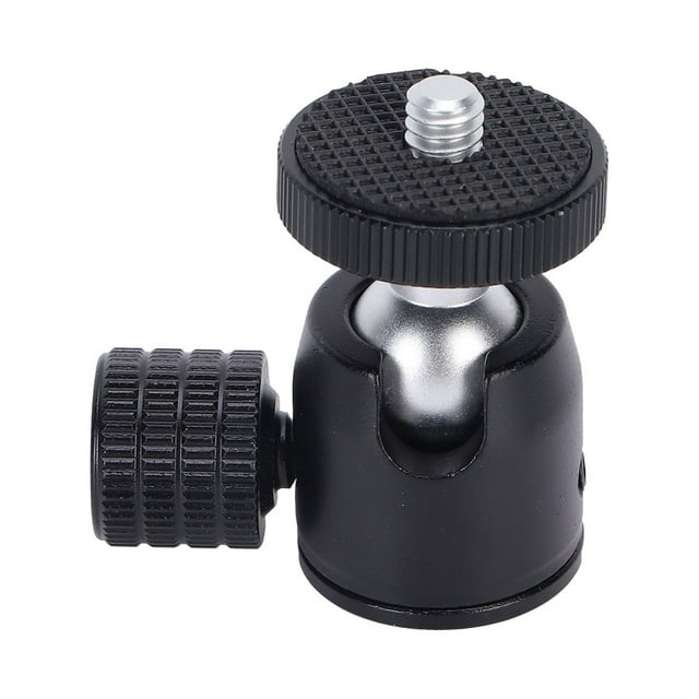 Mini Ball Head, Ball Head With Hot Shoe Mount Adapter 1/4 Inch Screw And Hot Shoe Mount Adapter With 1 X Mini Ball Head For Camera Replacement For Tripod Black Ball,Red Ball,Silver