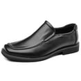 thumbnail image 2 of DADAWEN Men's Formal Leather Square Toe Loafers Shoes Classic Dress Shoes Slip on Black 6.5 US, 2 of 8
