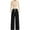 Beige Black, variant on Women's 2 Piece Loungewear Long Sleeve Crop Top Wide Leg Palazzo Pants Set Tracksuits Casual Outfit