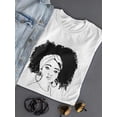 thumbnail image 3 of A Woman With Curly Hair T-Shirt Women -SPIdeals Designs, Female Large, 3 of 4