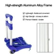 thumbnail image 3 of Sutekus Folding Hand Truck and Dolly 110-lbs Lightweight Portable Luggage Cart for School Travel Office Moving, Blue, 3 of 6