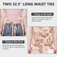thumbnail image 6 of Pioneer Flower Floral Print Pattern Apron-Garden Aprons for Women with Pockets-Cotton Linen Waterproof Kitchen Cooking Gardening Aprons Adjustable for Kitchen,Cooking,BBQ and Salon 33x27 Inch, 6 of 7