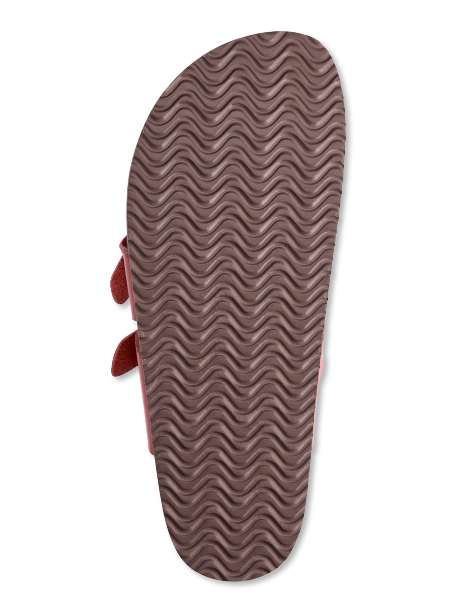 Time and Tru Women's Asymmetric Strap Flat Footbed Sandals, Sizes 6-11, Wide Width Available