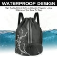 thumbnail image 6 of Bocaoying Sports Drawstring Backpack, Waterproof Gym Backpack, Swim Bag with Shoes Compartment, Pull String Sport Bag for Soccer and Basketball, 6 of 7