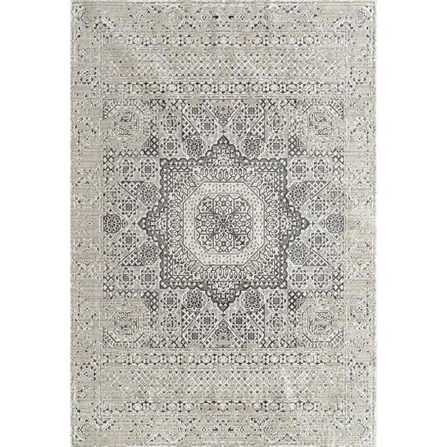 Amer Rug CAM3331157 3 ft. 11 ft. X 5 ft. 7 in. Cambridge 33 Power-Loomed Area Rug - Platinum