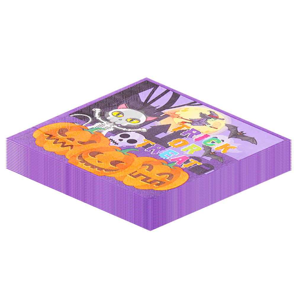 Halloween Party Decorative Napkins 20 Sheets Cartoon Print Double Layer