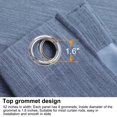 thumbnail image 4 of PiccoCasa 2 Panels Bedroom Linen Look Blackout Curtains Steel Blue 52" x 108", 4 of 7