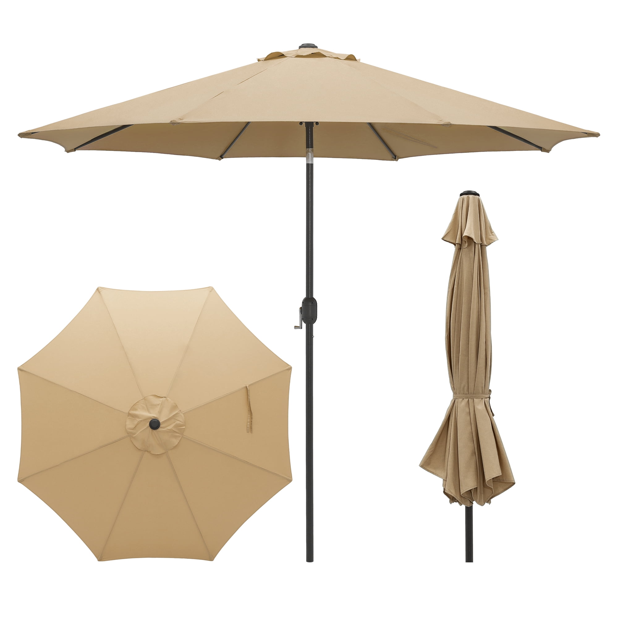 Abble Outdoor 10ft Patio Umbrella with Crank and Tilt - Tan