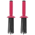 thumbnail image 1 of Curling Hair Comb for Curly Hair Styling 2Pcs Red Plastic Air Brush Comb, 1 of 4