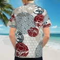 thumbnail image 6 of High Quality Hawaiian Shirts for Men Short Sleeve Aloha Beach Shirt Floral Summer Casual Button Down Shirts Blouses P67YLD, 6 of 7