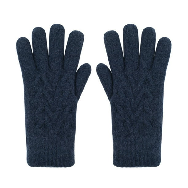 Guantes de invierno con estrellas para mujer, guantes de punto cálidos, guantes para niñas con pantalla táctil