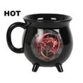 thumbnail image 3 of Wicca Sabbats Wheel of The Year Lammas Dragon Heat Color Changing Cauldron Mug, 3 of 8