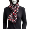 thumbnail image 5 of Wrapables Lightweight Winter Holiday Scarf, Stockings and Stars Black, 5 of 8