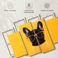 thumbnail image 6 of Elephant Stock Sophisticated French Bulldog Wall Art - Horizontal Multi Panel Canvas - Living Room Wall Decor - Animal Multi Panel - Yellow And Brown Decor - 84" x 54", 6 of 8