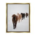 thumbnail image 3 of Stupell Industries Winter Horses Walking White Field Snowy Weather Metallic Gold Framed Floating Canvas Wall Art, 16x20, by Amy Brinkman, 3 of 5
