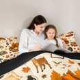 thumbnail image 4 of Manfei Happy Camping Twin Comforter Sets 2pcs,Cartoon Deer Car Bedding Set,Cream Orange,1 Comforter and 1 Pillowcase,Reversible, 4 of 6