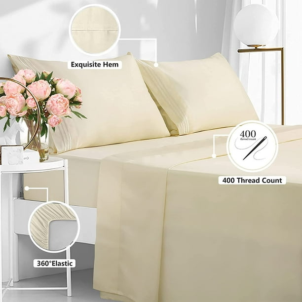 Cream sheets cheap and pillowcases