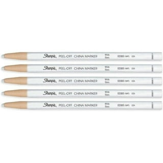 Sanford China Marker Grease Pencil - Peel-Off Sharpie WHITE 2 Pack