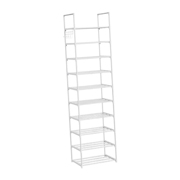 Zapatero vertical organizador de zapatos práctico y estable con ganchos multifuncional para apartamento, guardarropa, sala de estar y balcón.