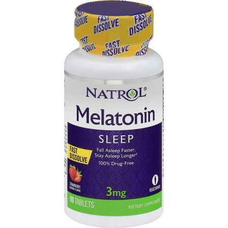 Natrol Melatonin Fast Dissolve - Strawberry 3 mg 90 (Best Over The Counter Ulcer Medication)