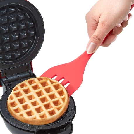 Dash Multimaker Mini System - Waffle Maker with Five 4” Removable Plates: Waffle Iron & Griddle, 4-in-1 Mini Waffle Maker for Kids and Families, Red