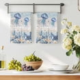 thumbnail image 3 of Blue Jellyfish Coastal Kitchen Towels Set of 4, Beach Starfish Nautical Coral Vintage Absorbent Dish Towels for Kitchen, Microfiber Hand Towel, Quick Drying Tea Towel for Cleaning Dishcloths, 3 of 7