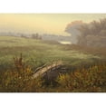thumbnail image 3 of Adamov, Alexey 24x19 Black Modern Framed Museum Art Print Titled - Old Wood Bridge over Stream, 3 of 5