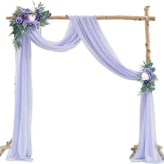Lavish Cover Elegant Wedding Arch Draping Fabric, Durable & Reusable Arch Decoration for Weddings, Parties, Home Decor(Purple)