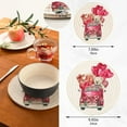 thumbnail image 2 of SKYSONIC Valentine Pink Truck Bear Pot Holders Trivets, 2 Pcs Heat Resistant Trivets,Pink Heart Cotton Thread Weave Mats for Hot Pads Pans Pot Bowl Teapot for Kitchen Decor, 2 of 7