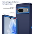 thumbnail image 3 of I-HONVA For Google Pixel 7A Case,3-Layer Military Grade Drop Protection Anti-Slip Rugged Shockproof Dustproof Protection 6.2 inch Phone Case,Deep Blue, 3 of 7