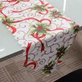 thumbnail image 2 of Cateissary Camino de Navideño Frutos Rojos Sombrero Anciano Cabeza Burdeos Flores Blancas Type3 NO3, 2 of 6
