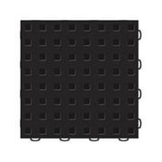 TechFloor 12 x 12 in. Black Solid Tile with Raised Squares