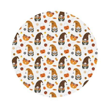 

Adobk Halloween Gnomes Print Leather Coasters for Drinks(6 Pack) Durable Drink Coasters Set Luxurious Home Décor and Housewarming Gift Round Shape