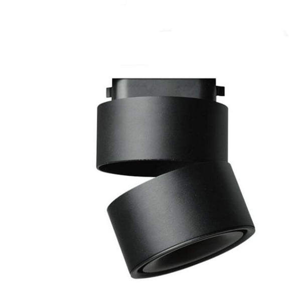 UPGRATOR Adjustable Black LED Ceiling Spotlight for Showcase Lighting and Home Decor in Aluminium and PVC