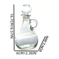 thumbnail image 2 of European Style Glass Oil Dispenser Bottle With Handle Leakproof Clear Seasoning Container For Olive Oil Vinegar Soy Sauce Kitchen Cooking BBQ 6.0×2.4×2.4in (Clear), 2 of 6