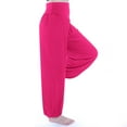 thumbnail image 6 of Lroveb Palazzo Pants for Women,High Waisted Baggy Hippie Gypsy Boho Pants, Pants High Yoga Beach Plus Size Closing Dance Chi Clothes Leggings Hot Pink, 6 of 8