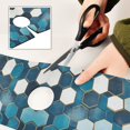 thumbnail image 6 of Yayeee Faucet Mat for Kitchen Sink 14.7" Diatomite Long Splash Guard Pad, Dark Blue Hexagon Patterns, 2 Pack, 6 of 7