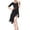Black, variant on YM YOUMU Girls Latin Dance Dress Irregular Tassel Dancewear for Ballroom Salsa Practice