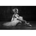 thumbnail image 2 of Ivanova, Victoria 32x23 Gold Ornate Wood Framed with Double Matting Museum Art Print Titled - The Little Ballerina 1, 2 of 4